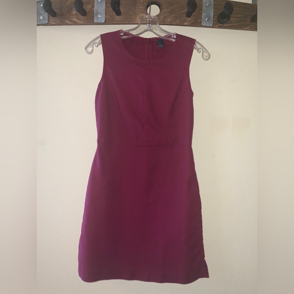 GAP | cotton, A-line, pink dress | size 0 | Pockets - Picture 7 of 9